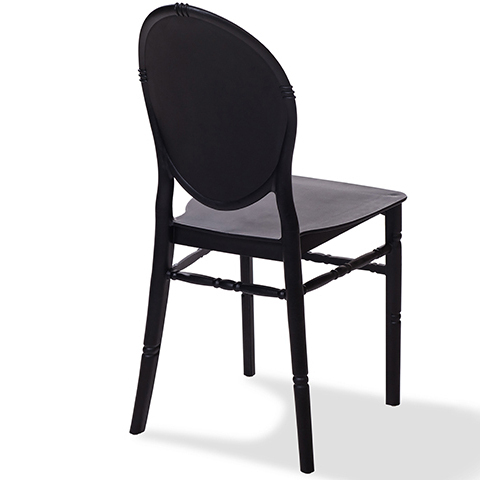 6er Set Veba Stuhl Medaillion Schwarz Objektstuhl Voll Kunststoff