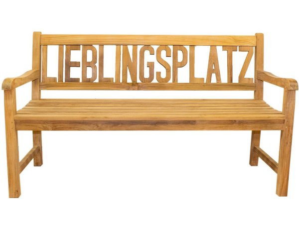Teakbank Lieblingsplatz Gartenbank massiv Teak