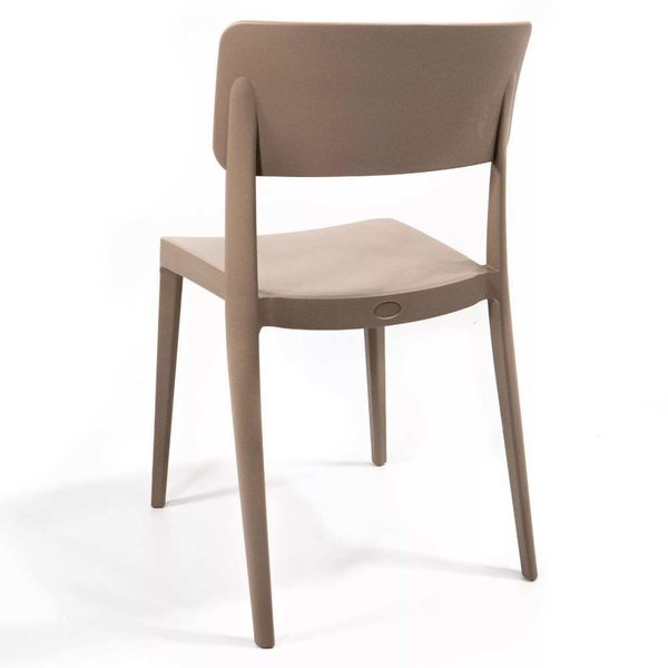 6er Set Veba Stuhl Wing Sand Beige Kunststoff Gastrostuhl