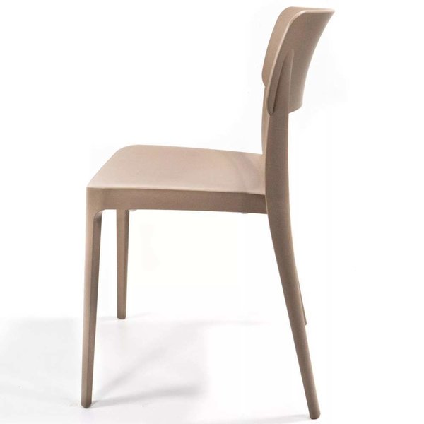 6er Set Veba Stuhl Wing Sand Beige Kunststoff Gastrostuhl