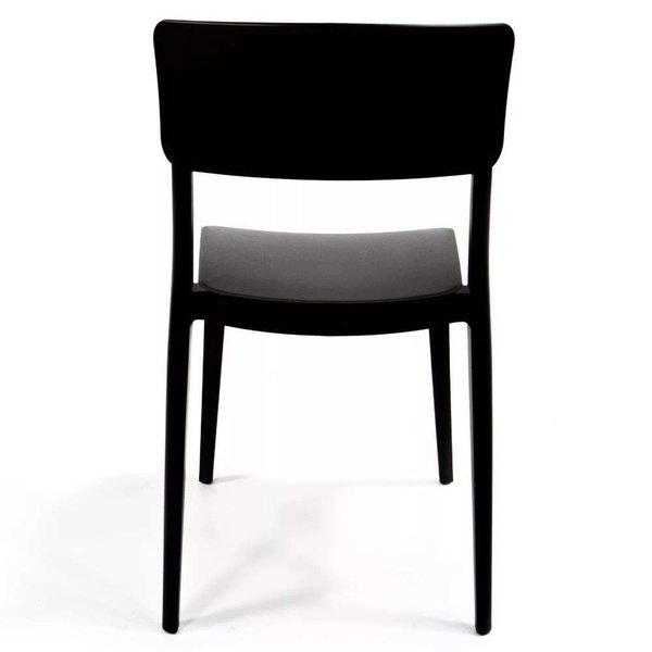 6er Set Veba Stuhl Wing Schwarz Kunststoff Gastrostuhl