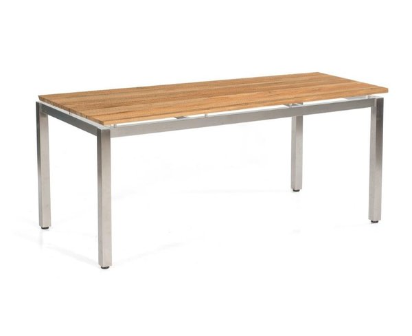 SP Gartentisch Base 160 x 90 cm Tisch Edelstahl Teak