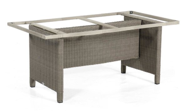 SP Gartentisch Base 160 x 90 cm PE Tisch Stone Grey Teak