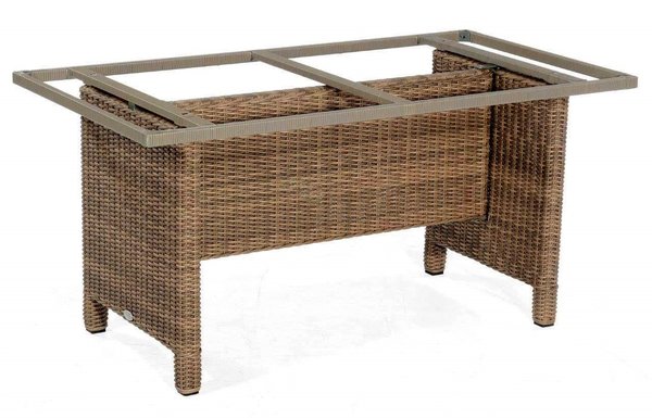 SP Gartentisch Base 160 x 90 cm PE Tisch Rustic Teak