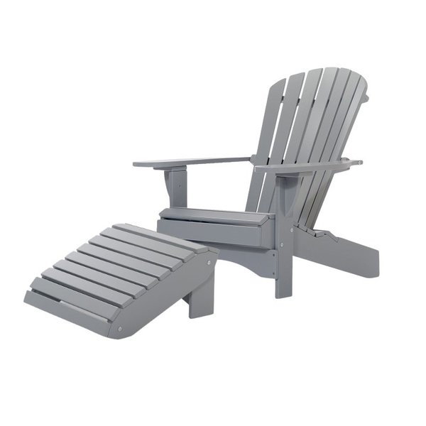 Adirondack Chair Comfort de luxe Set Grau Adirondackchair Hocker