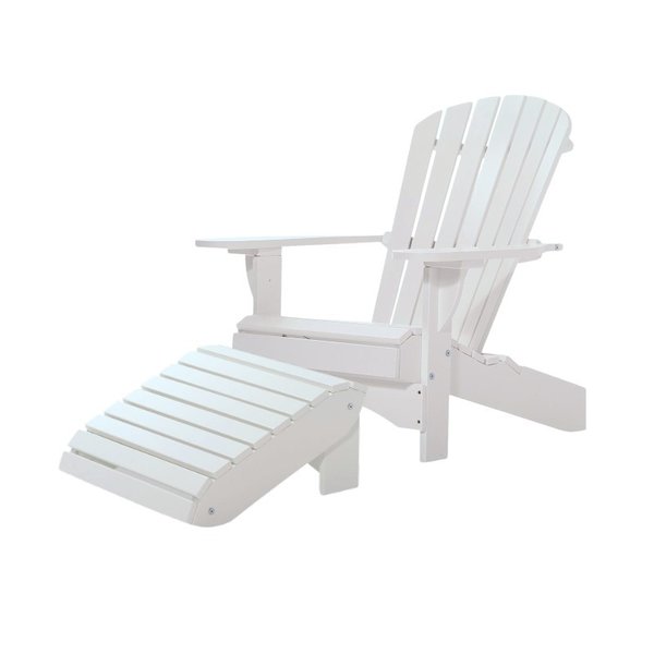 Adirondack Chair Comfort de luxe Set Weiß Adirondackchair Hocker